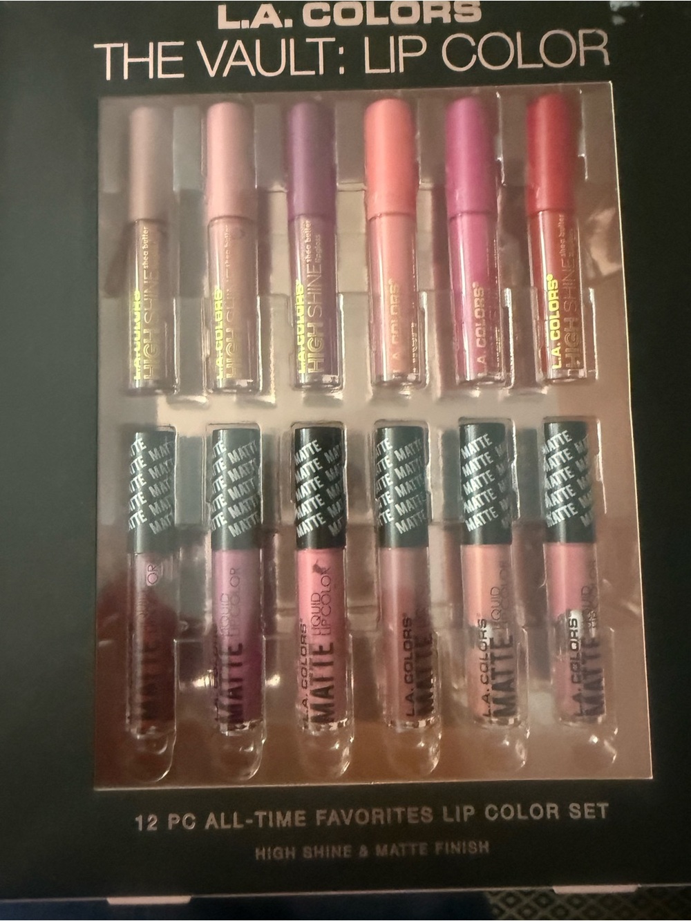 L.A. Colors The Vault: 12-Piece Lip Color Set — Pinks, Mauves & Reds